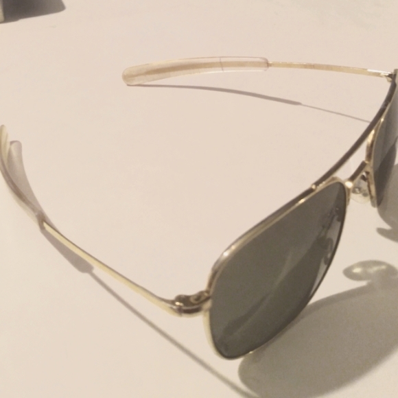 VINTAGE RANDOLPH ENG 58-20 5 1/2  CRYSTAL ORIGINAL PILOT AVIATOR SUNGLASSES - Picture 10 of 16